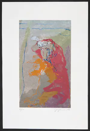 Ger Jansen - Zeefdruk, Stier kopen? Bied vanaf 35!