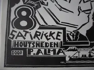 Peter Alma - Reprint van 8 satirisch houtsnede met tekst van Jan Rogier kopen? Bied vanaf 1!
