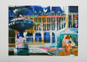 Paul Ambille - Handgesigneerde lithografie: Paris - Place des Vosges kopen? Bied vanaf 18!