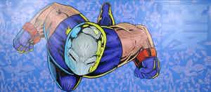 Jan Bollaert - Acryl op doek, Purple man (Zeer Groot) verkocht voor € 1!