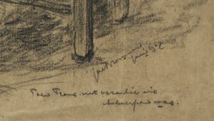 Niet of onleesbaar gesigneerd - tekening op papier - zittende man kopen? Bied vanaf 1!