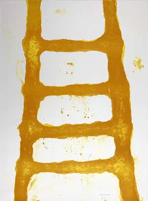 Armando - kleurenlitho - 'Der Leiter' - 1993 verkocht voor € 600!