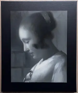 Mary Waters - Brieflezende vrouw, olieverf op doek kopen? Bied vanaf 1495!