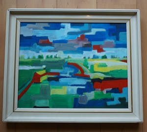 Niet of onleesbaar gesigneerd - Kleurlandschap kopen? Bied vanaf 10!