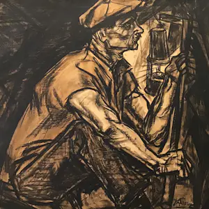 Jan Toorop - De mijnwerker kopen? Bied vanaf 35!