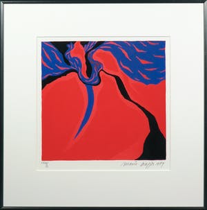 Maria Neefjes - Zeefdruk, Abstracte compositie - Ingelijst kopen? Bied vanaf 35!