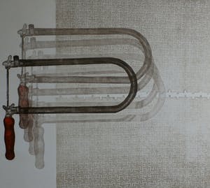 Dies de Jonge - Ets en aquatint: Puzzel en figuurzaag - 1979 kopen? Bied vanaf 40!