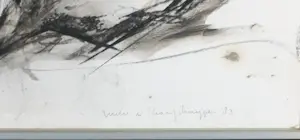 Ineke van Koningsbruggen - Gemengde techniek op papier, Abstract figuur - Ingelijst kopen? Bied vanaf 1!