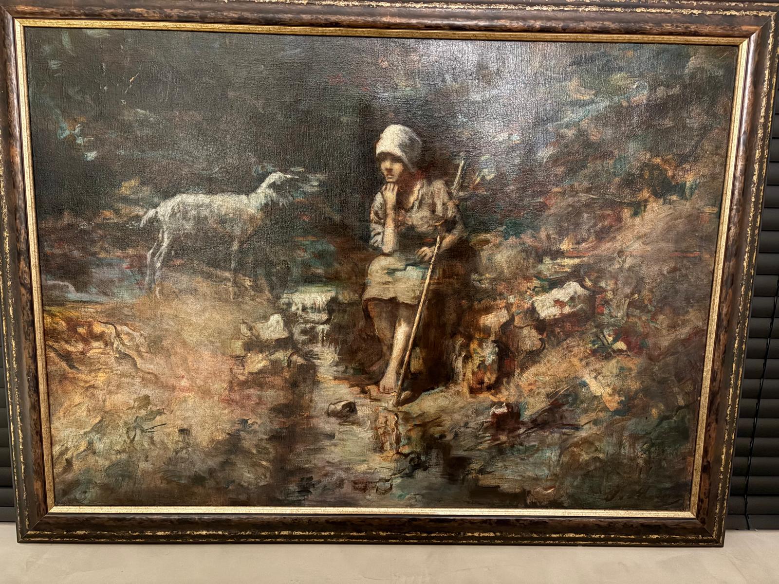AcheterJacques van Mourik - Meisje en hond aan de Beek (Plasmolen)? Enchérissez de 6000!