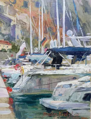 Dmitri Kostylov - Jachten in de baai van Kotor. Montenegro kopen? Bied vanaf 400!
