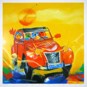 Ad Verstijnen - Zeefdruk, Citroën Deux Chevaux kaufen? Bieten Sie von 1!