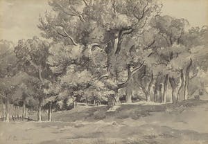 Arnoldus Johannes Eymer - Aquarel, Landschap bij Bussum - Ingelijst kopen? Bied vanaf 35!