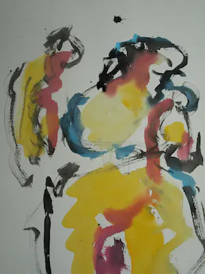 Anton Heyboer - Acrylverf , Moeder, vader en kind – Ingelijst, 101 x 71 cm kopen? Bied vanaf 1!