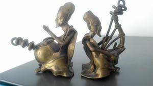 Brons (Onbekend) - West Afrika Twee muzikanten kopen? Bied vanaf 39!