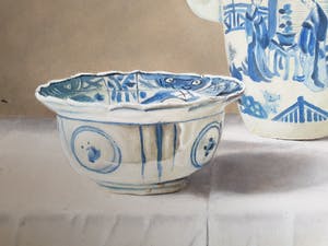 Jan Teunissen - Chinees Kraak`klapmuts' kommetje en Kangxi lijzen theepot kopen? Bied vanaf 350!