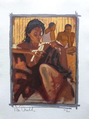 Nico Vrielink - LE REVE / KLEURZEEFDRUK / 54x39cm / SIG / GAUGUIN kopen? Bied vanaf 60!