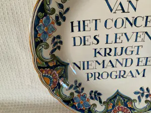 Koninklijke Tichelaar Makkum - Sierbord met spreuk kopen? Bied vanaf 20!