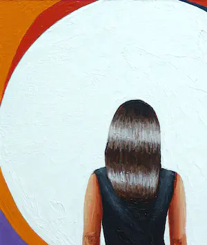 Gerard Boersma - Circles (Vrouw kijkend naar schilderij van Max Bill) kopen? Bied vanaf 100!