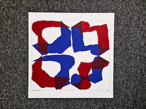 Martien de Kler - Zeer kleine oplage (10) - pop Art - Zeefdruk -Blue & Red- potloodgesigneerd kopen? Bied vanaf 1!