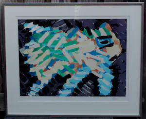 Karel Appel - Ingelijste zeefdruk: Dier uit de serie "Ten" kopen? Bied vanaf 599!