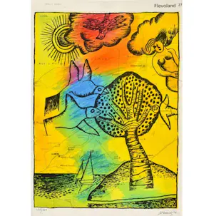Corneille - Kleurenzeefdruk FLEVOLAND Handgesigneerd kopen? Bied vanaf 235!