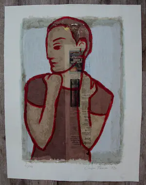 Casper Faassen - zeefdruk/collage - 2003 kopen? Bied vanaf 200!