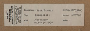 Henk Timmer - Compositie - 1978 - gemengde techniek op papier kopen? Bied vanaf 20!