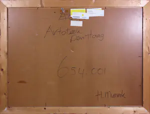 Henk Munnik - Acryl, viltstift en zand op paneel, Zonder titel - Ingelijst kopen? Bied vanaf 150!