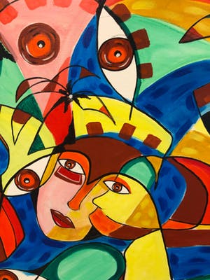 Maartje Wijngaarden - Schilderij met gezichten kopen? Bied vanaf 130!