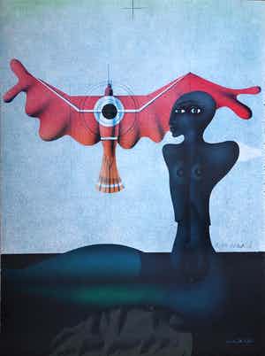 Paul Wunderlich - Titel onbekend gesigneerd verkocht voor € 165!