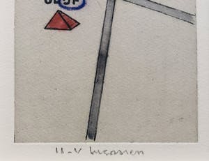 Reinier Lucassen - ets met aquarel ‘Olijf’ - oplage II-V - ingelijst. kopen? Bied vanaf 165!