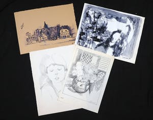 Joe Wols - Lot van vier tekeningen, Zonder titel kopen? Bied vanaf 1!