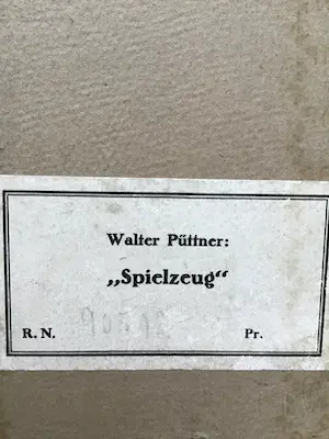 Walther Püttner - Titel Spielzeug, ingelijst kopen? Bied vanaf 50!