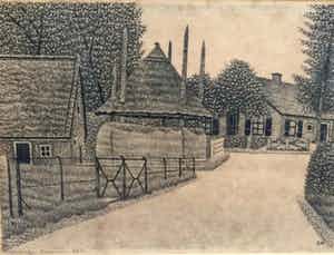 Sal Meijer - C3686-38 - Dorpshoekje Blaricum verkocht voor € 100!