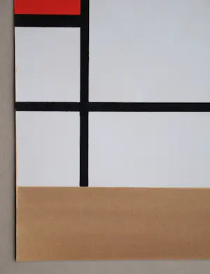 Piet Mondriaan - Compositie - 1957 - Stencil in gouachekleuren - Monogram kopen? Bied vanaf 500!