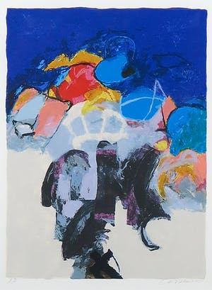 Henk van Vessem - Zeefdruk, Zonder titel - Ingelijst kopen? Bied vanaf 1!