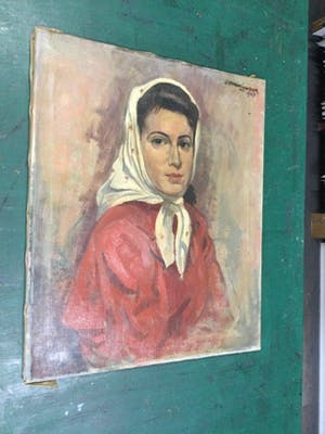 Bernard Leemker - 6 schilderijen (portret en stadsgezichten Athene) kopen? Bied vanaf 195!