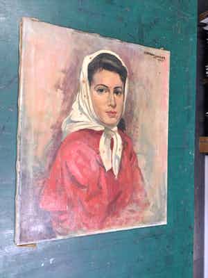 Bernard Leemker - 6 schilderijen (portret en stadsgezichten Athene) verkocht voor € 195!