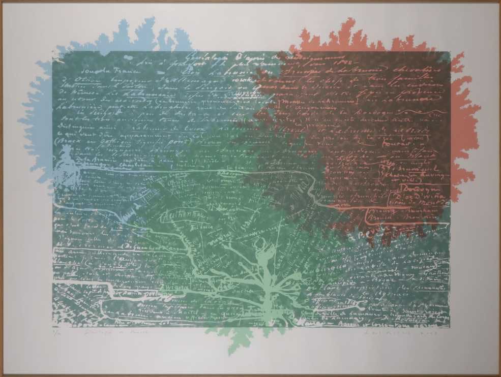 Titus Nolte - Zeefdruk, Genealogie de Nerval (Zeer groot!) kopen? Bied vanaf 1!