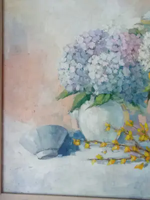 Arie-Kees van Noort - Vaas met bloemen en sinaasappels kopen? Bied vanaf 360!