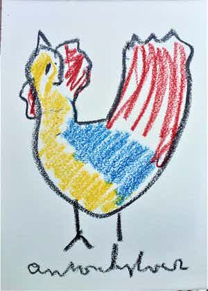 Anton Heyboer - De oervogel . verkocht voor € 150!