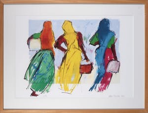 Ellen Meuwese - Giclée, Indiase vrouwen - Ingelijst kopen? Bied vanaf 1!