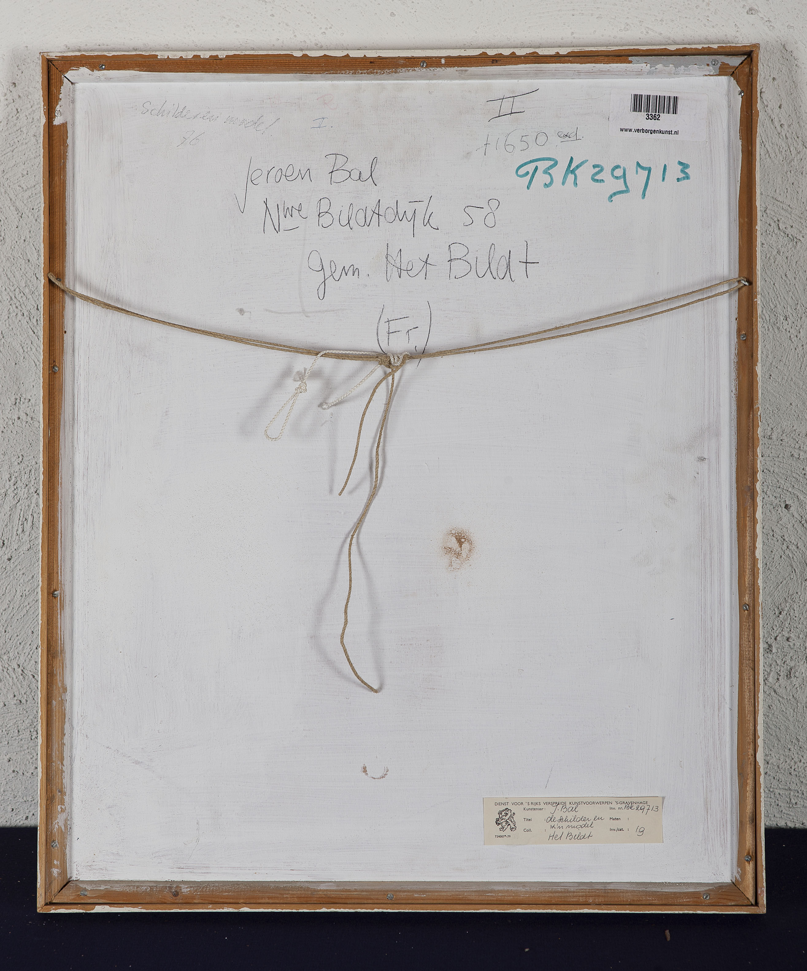 Jeroen Bal - De schilder en z'n model - Olieverf op paneel (hout) - BKR Het Bildt - 1976 kopen? Bied vanaf 10!