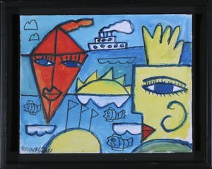 Hannes Kuiper - Acryl op doek, Zonder titel kopen? Bied vanaf 40!