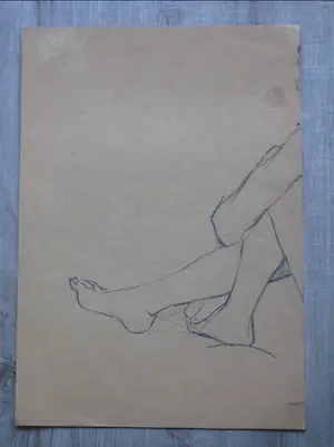 Herman Bieling - Staand vrouwelijk naakt - Inkttekening kopen? Bied vanaf 50!