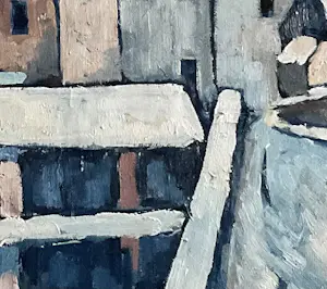 Jan Willem Versteeg - Le Village en hiver kopen? Bied vanaf 90!