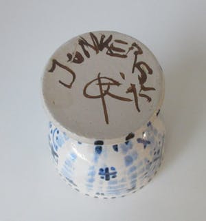 Sjoerd Jonkers - Twee Studio Keramische blauw witte bokalen kopen? Bied vanaf 30!