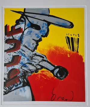 Herman Brood - Bluf - gesigneerd - ingelijst - EA - groot kopen? Bied vanaf 600!