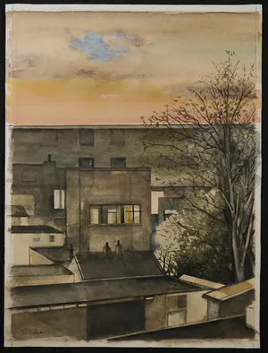 Gerard Wensma - Aquarel op papier, Gezicht op huizen kopen? Bied vanaf 1!