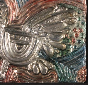 Corneille - Beschilderde zilveren plaquette, Z.T. Vogel kopen? Bied vanaf 350!